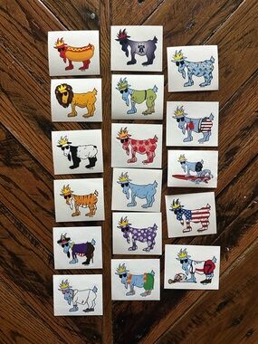 Kids Fun Goat Sticker Pack - Multicolor